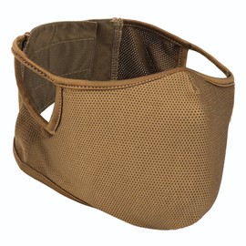 Light Fit Tactical Mask, Wraparound Soft Quick-Dry Fabric with Earloop, Detachable 3D Hold Silicone Liner with Breathable Holes, Absorbs Impact, Anti-dust Airsoft Half Face Shield (Tan/M/2pcs)