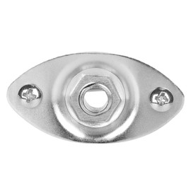 BESPORTBLE Oval Chrome Pickup Jack Plate Socket for Electric Guitar Durable Guitar Plug Socket Easy to Install Replacement