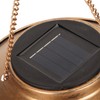 Hanging Bird Feeder Solar Powered Light Hollow Design Sturdy Stable