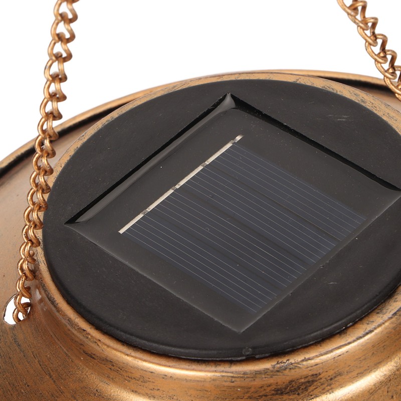 Hanging Bird Feeder Solar Powered Light Hollow Design Sturdy Stable