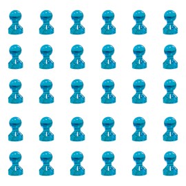 30 PCS Blue Strong Push Pin Magnets for Office Classroom Perfect to Use as Kitchen Home and School, Map,Whiteboard