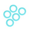 5pcs Baby Soft Silicone Teething Ring Toy Infant Safe Elastic