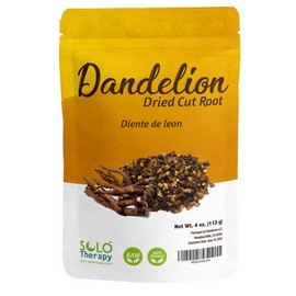 SoloTherapy Dandelion Dried Cut Root - Raiz De Diente De León - 4 oz