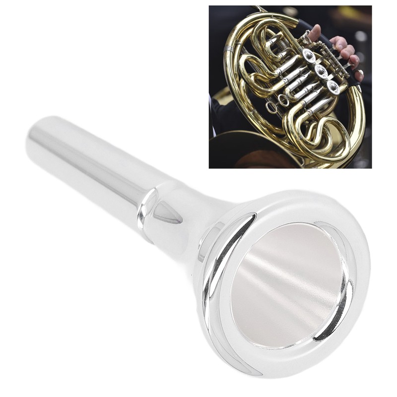 French Horn Mouthpiece Metal Silver Plated Standard French Horn Mouth