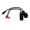 Disscool 3.5mm Stereo to RCA Audio Cable, RJ45 Female to