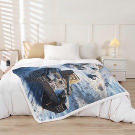 feelingyou 3D American Tanks Sherpa Blanket Flying Army Aircraft Lightweight Polyester Blanket Fighter Airplane Fleece Blanket Modern Military Tank Bed Blanket 40"x50" for Home Bedroom Sofa Bed