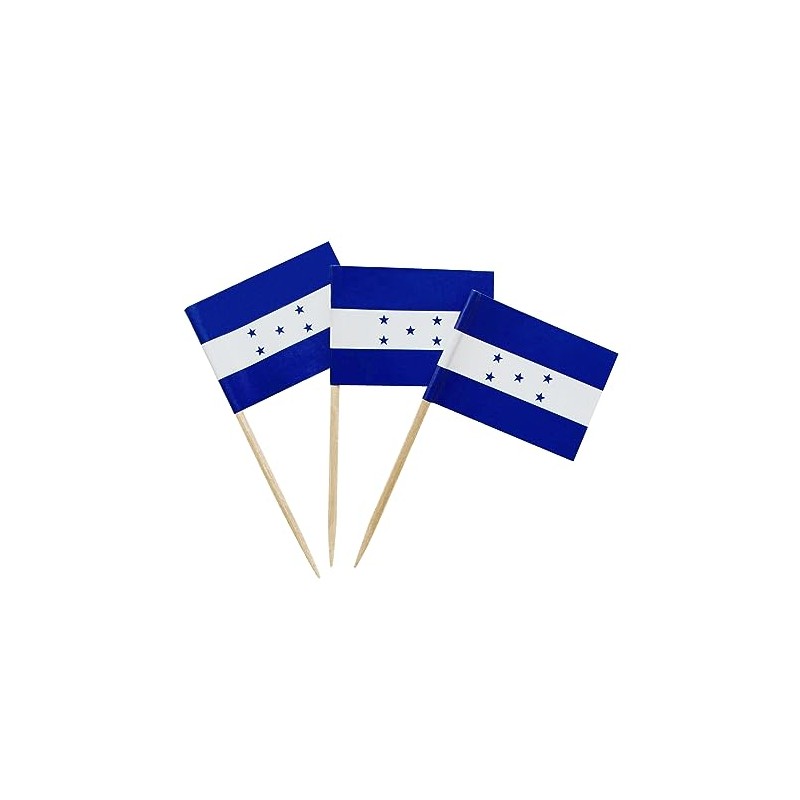 Honduras Flag Honduran Toothpick Flags, Small Mini Stick Cupcake Toppers
