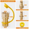 3/4'' Natural Gas Quick Connect Fittings - 4 PCS Solid