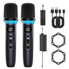 Wireless Microphone, One-Touch Mute & Dynamic RGB Lighting, Professional-Grade Dual
