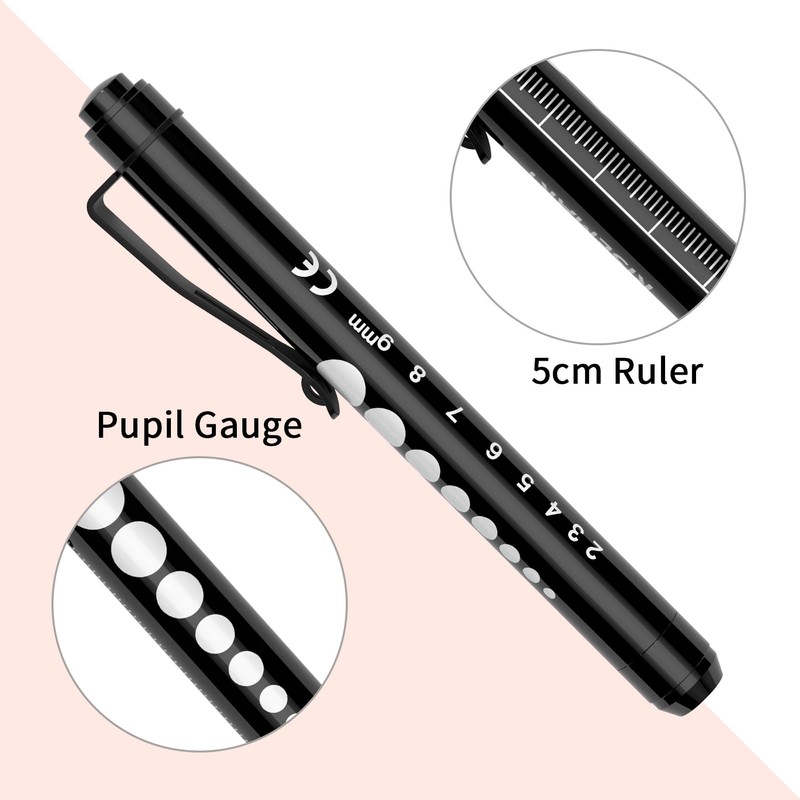 RISEMART 3packs Pen Lights for Nurses, Reusable Medical Pen Light