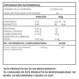 Essential Nutrition Granada Omega-5 90 cápsulas de 500 mg