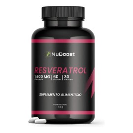 Resveratrol Vitamina C Nuboost 1000mg 60 Cápsulas Sin Sabor