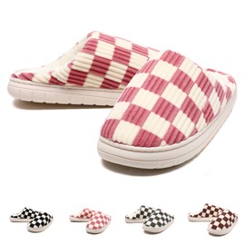 Guyarns Women's Indoor & Outdoor Memory Foam Slippers - Warm Plush Bedroom Shoes with Faux Fur Lining (New Pink 38/39)