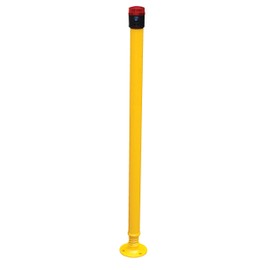 Vestil SPBOL-42-BL Steel Spring Loaded Bollard Beeper and Strobe 42 In. Height Yellow