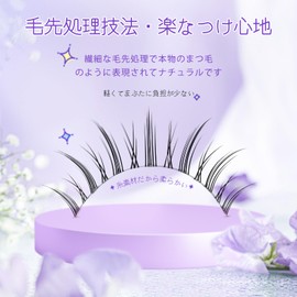 LZM False Eyelashes, Natural Bunch, False Eyelashes, 100% Handmade False Eyelashes, Lightweight, Black Natural Axis, Soft Fiber, DIY, Reusable, 5 Pairs XEM