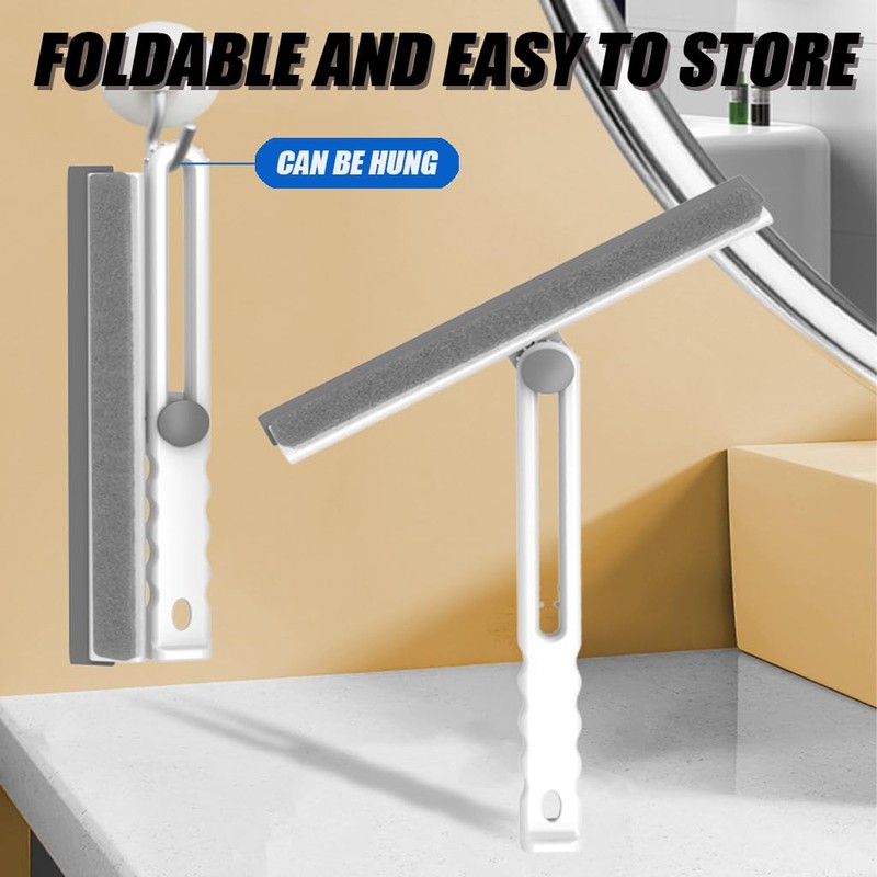 Shower Scraper - Foldable 360° Rotating Glass Cleaning Tool -