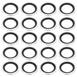 PATIKIL G1/2 Self Center Coupling Seal Gaskets 20pcs NBR Metal Joining Seal Washers for Automotive Washers Machinery Plumbing Cylinder Repair