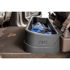Rough Country Ford Custom-Fit Under Seat Storage for 15-23 Ford F-150 - RC09281A, Rear, Black
