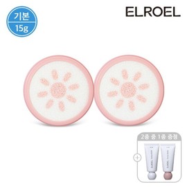 LLOLL 기본 엘로엘 피치 핑크 톤업 팡팡 선쿠션 15g 리필 2개+크레마 핸드크림 Basic Eloel Peach Pink Tone Up Pang Pang Sun Cushion 15g Refill 2pcs + Crema Hand Cream