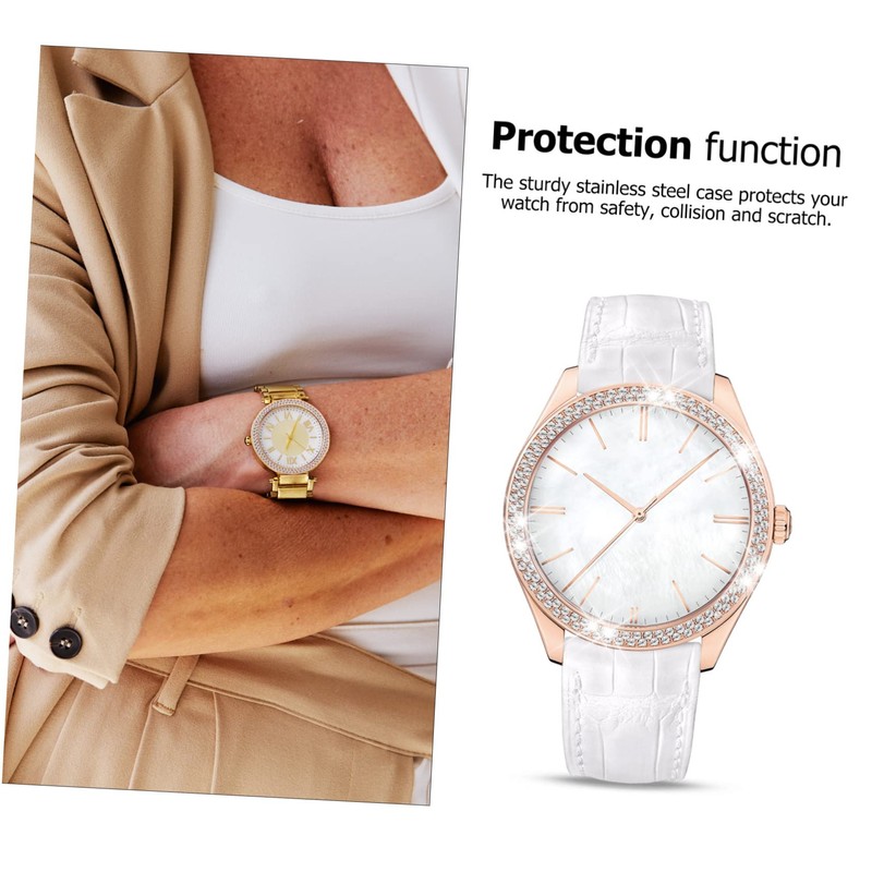 Mipcase Rhinestone Watch Protector Case for Watch Elegant Rose Gold