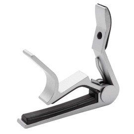 vhbw Kapodaster Capo kompatibel mit Gitarre, Akustikgitarre, E-Gitarre gewölbt, silber