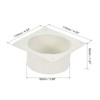 sourcing map 4Inch Duct Connector Flange ABS Plastic Air Outlet