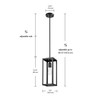 Globe-Electric 67000150 67000150 1-Light Pendant Light, Matte Black, Adjustable Height,
