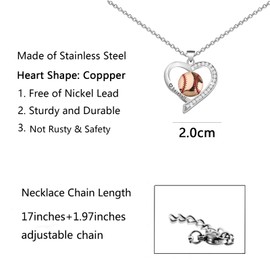 BNQL Baseball Necklace Gifts Baseball Jewelry Baseball Player Team Gifts Baseball Charm Pendant Necklace Baseball Fans Gifts, Metal, stainless-steel