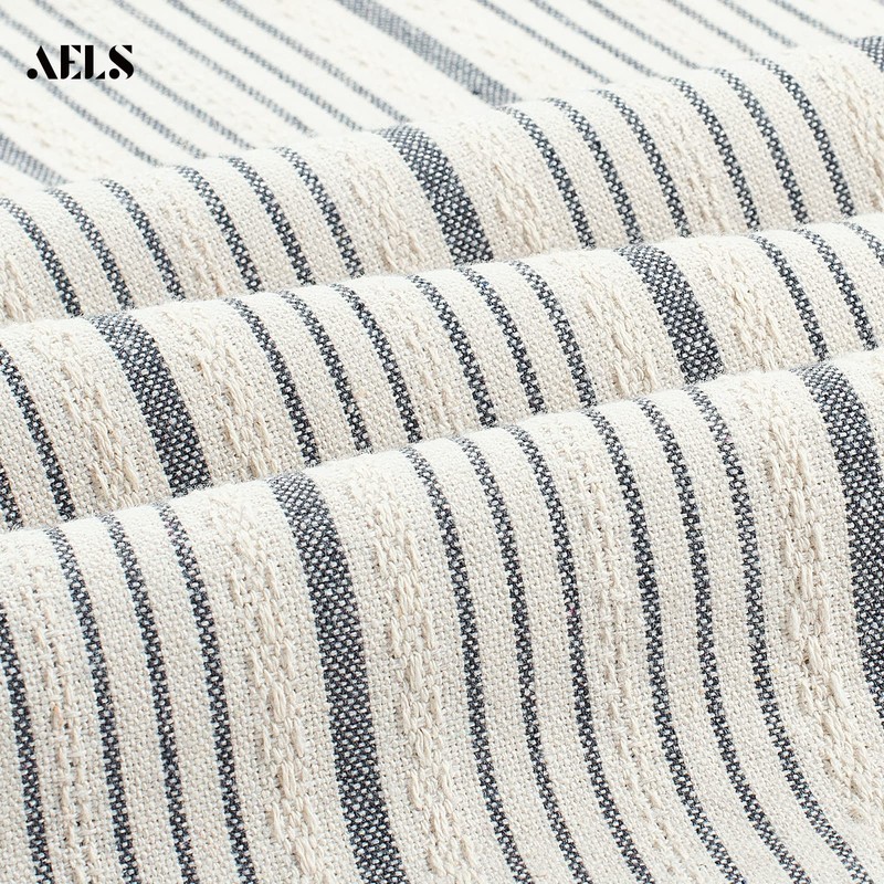 AELS Farmhouse Hanging Laundry Hamper with 2 Hooks, Washable Beige