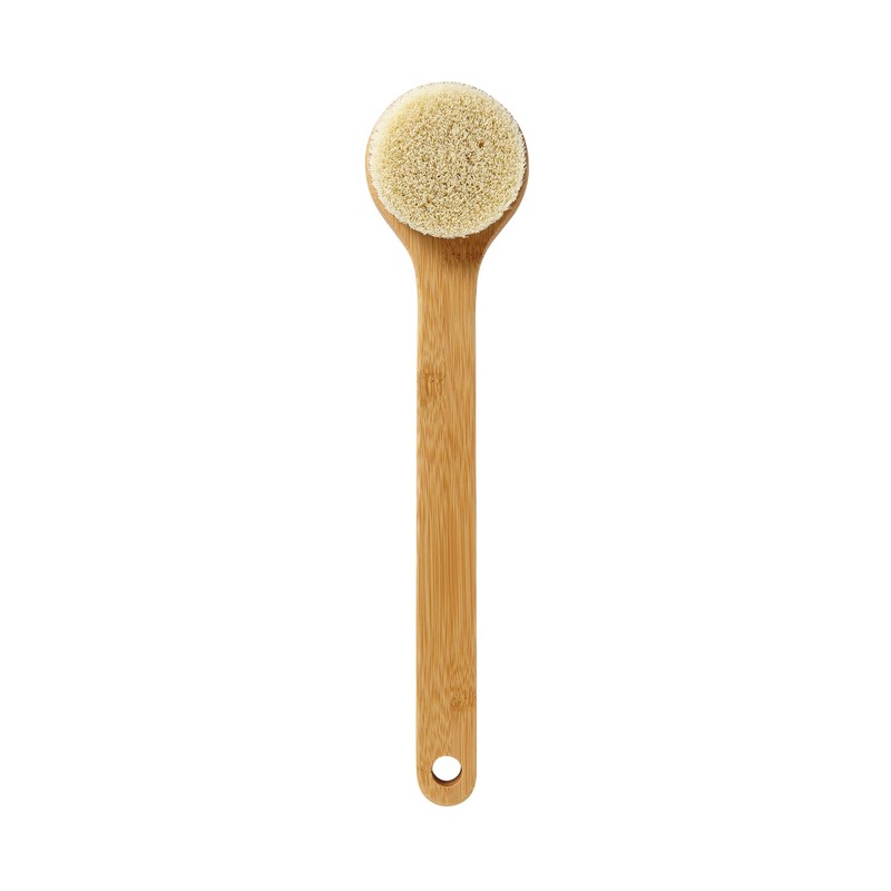 Bamboo Wood Shower Brush, L, Total Length: Approx. 14.4 inches