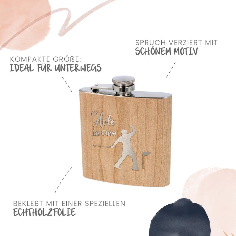 Spruchreif Premium quality 100% emotional, stainless steel hip flask with