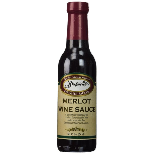 Braswell Merlot Wine Steak Sauce, 9.5 Ounce