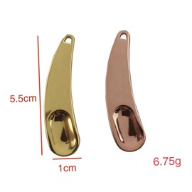 NOLITOY 2pcs Face Mask Spoon Facial Cream Spoon Cosmetic Scoop Mini Cosmetic Spatulas Curved Cosmetic Spatula Makeup DIY Accessories Cosmetic Spoon Makeup Mixing Tool Facial Spatula Golden