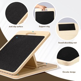 Slant Board for Calf Stretching, 4 Position Adjustable Incline Board for Calf Stretcher, Calf & Hamstring Flexibility, Non-Slip Surface, 350 lbs Balance Board for Home, Gym, Office