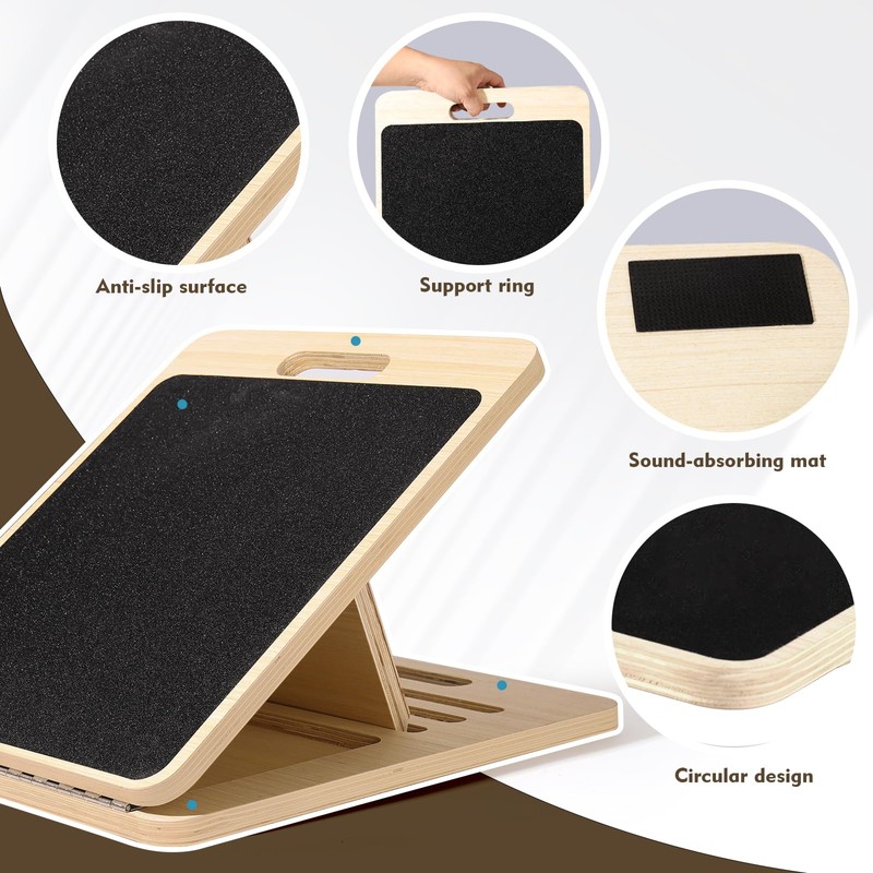 Slant Board for Calf Stretching, 4 Position Adjustable Incline Board