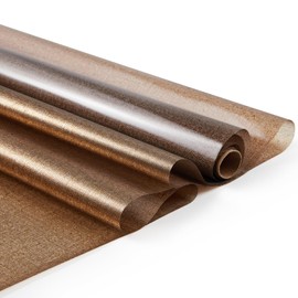 LEMON CLOUD Window Film No Adhesive Removable,Decorative Privacy Window Film,Texture Privacy Glass Film for Bathroom Office Home (23.6x78.7inches, Brown)