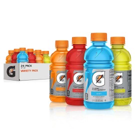 Gatorade (24 BOTTLES) 12 oz GATORADE SPORTS DRINKS VARIETY ORG,LEMON, FRUIT PUNCH, BERRY