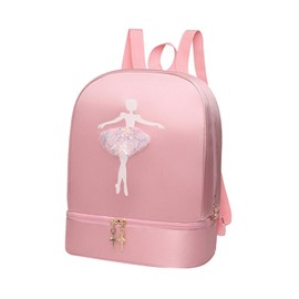 Baoblaze Ballet Backpack Girls Ballet Dance Bag Ballerina Backpack Kids Dance Rucksack Girls School Bags Shoulder Bag Dance Backpack for Little Girls Kids Back to School Sports Gymnastic, Pink A