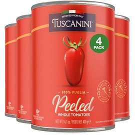 Tuscanini Italian Tomatoes, 14.1 oz (4 Pack) | 100% Italian Canned Tomatoes | Delicious Taste | Perfect Pizza & Sauces | BPA Free Can | Kosher