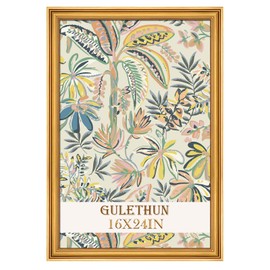 GULETHUN 16x24 Frame, Transitional Modern Design Picture Frames, 16 by 24 Rustic Poster Frame for Home Decor, Gold Vintage Photo Frame, Horizontal or Vertical Display, Choose Size & Color