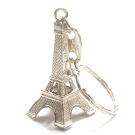Silver Eiffel Tower Key Chain (6pcs/lot), French Souvenir Paris Keychain