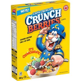 Quaker Cap'n Crunch Berries Cereal, 360g/12.7 oz., Box {Imported from Canada}