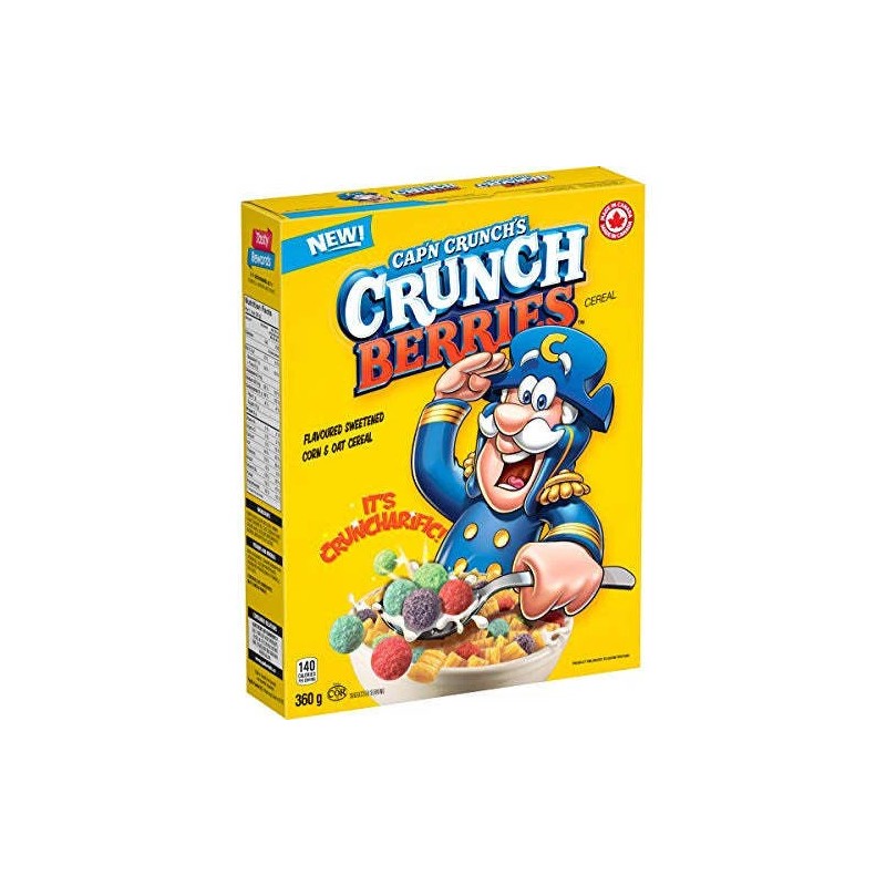 Quaker Cap'n Crunch Berries Cereal, 360g/12.7 oz., Box {Imported from