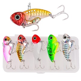 FANGBLUE Blade Baits Metal VIB Fishing Lures 3/8oz(10g) Hard Spinner Blade Baits Long Casting Jigging Spoons for Bass Walleye Trout Fishing Accessories