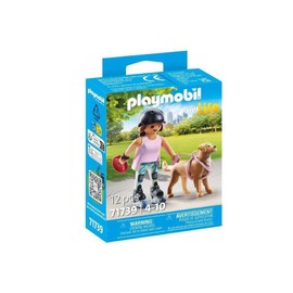 PLAYMOBIL 71739 Jeune Fille Rolleuse with Retriever