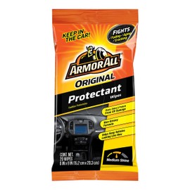 Armor All Original Protectant Wipes, Interior Car Cleaning Wipes with UV Protection Against Cracking and Fading, 20 Count