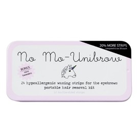 No Mo-Unibrow hair removal waxing kit: wax strips and mini tweezers for the face and brows, 24 individual strips. AS SEEN ON SHARK TANK!