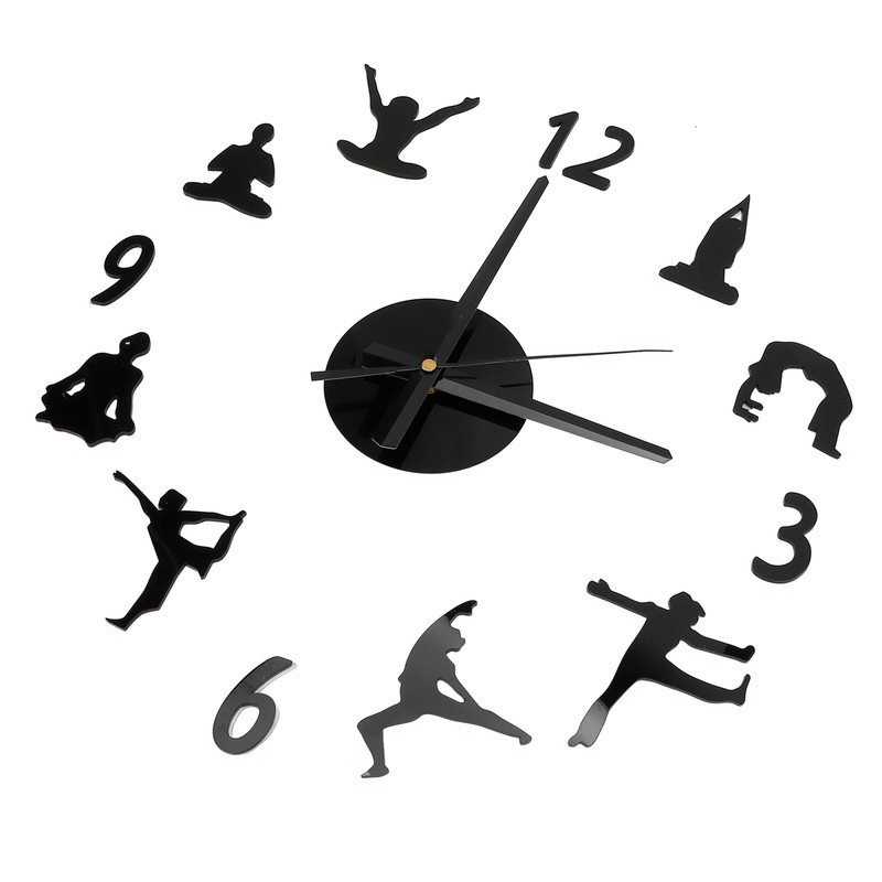 DIY Wall Clock Silent Stylish Decorative Frameless Hanging Clock for