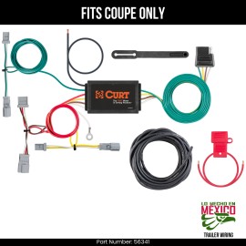 Curt For 01-05 Honda Civic 4 Pin Trailer Wiring Plug Fits Coupe Only Curt 4 Prong Kit