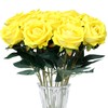 SITUMEIZI 15PCS Roses Artificial Silk Flowers Fake Roses Bouquet with